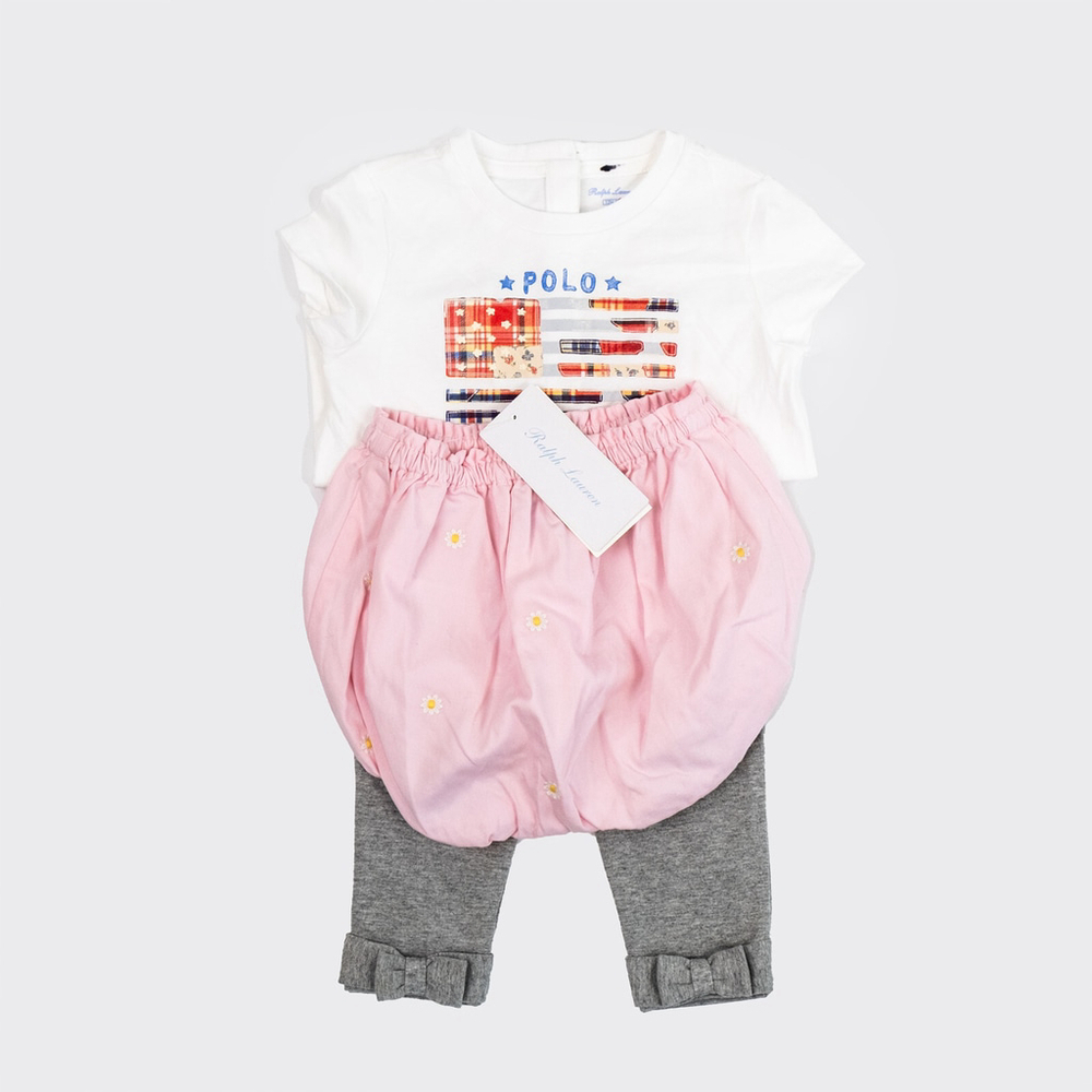 Polo Ralph Lauren Baby Toddler Girls Clothing Lot 3 Pieces NWT & NWOT - Size 12M